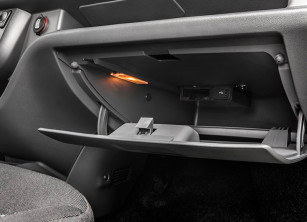 Detalhes do interior da Fiat Fiorino