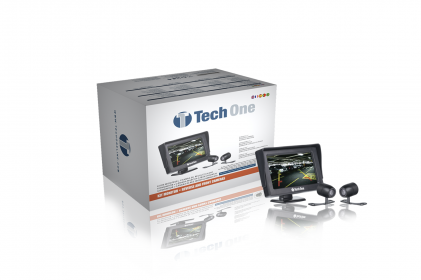 kit monitor 4.3" com cameras de re e frontal borboletas tech one - 0625