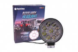  farol auxiliar de led 12/24v 6000k 9 leds redondo - 1841 