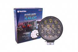  farol auxiliar de led 12/24v 6000k 14 leds redondo - 1840 