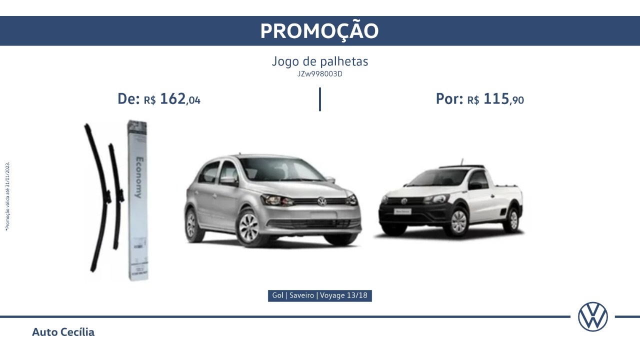 Jogo de Palhetas Gol | Voyage | Saveiro - 2013 a 2018