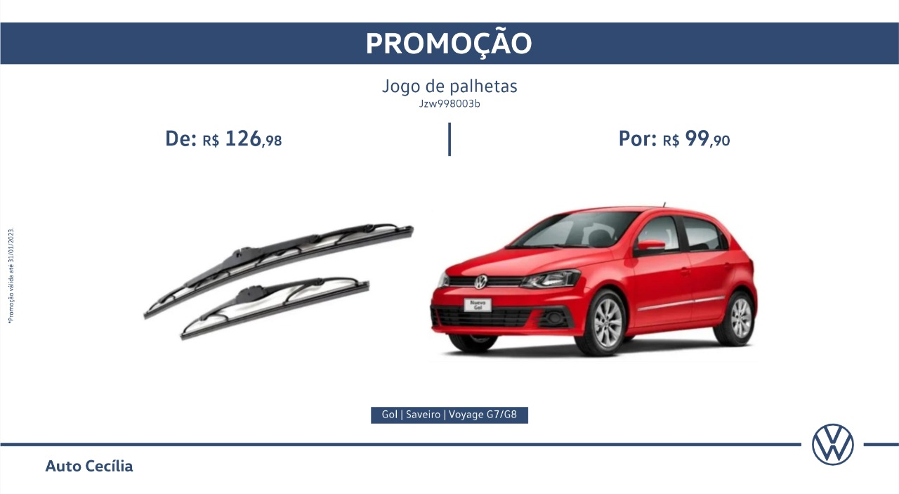 Jogo de Palhetas Gol | Voyage | Saveiro - G7/G8