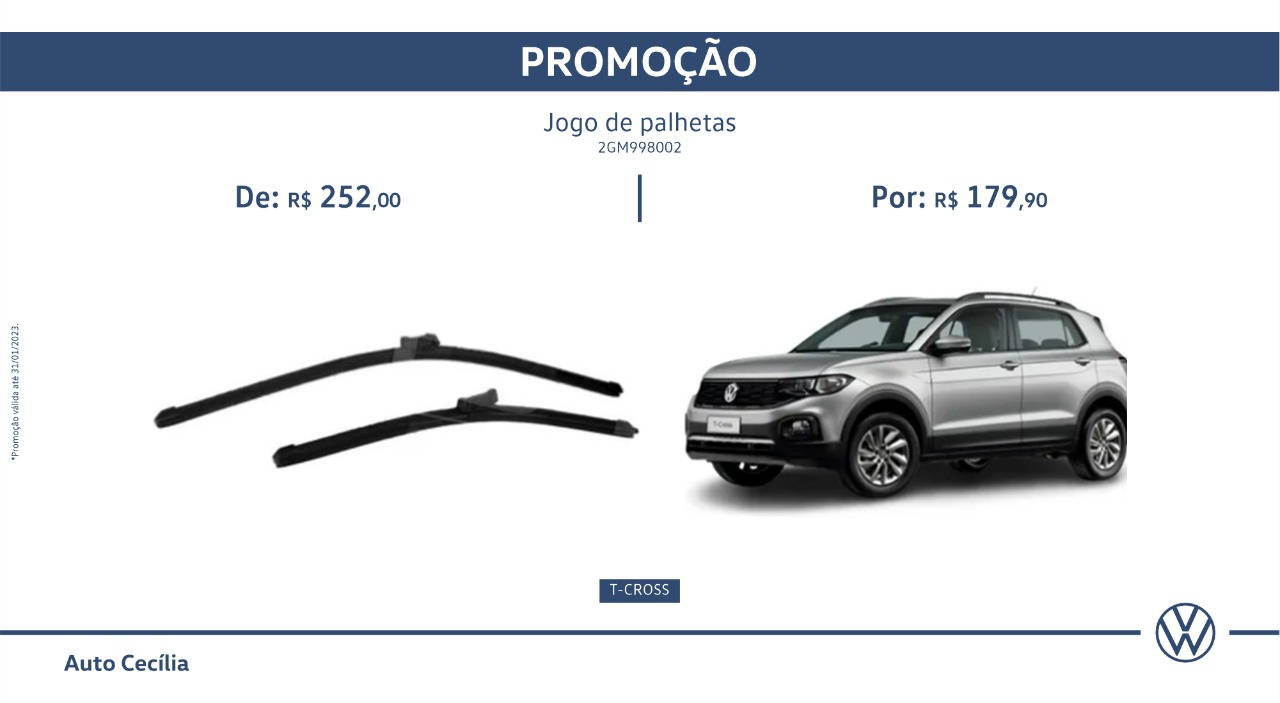 Jogo de Palhetas T-Cross
