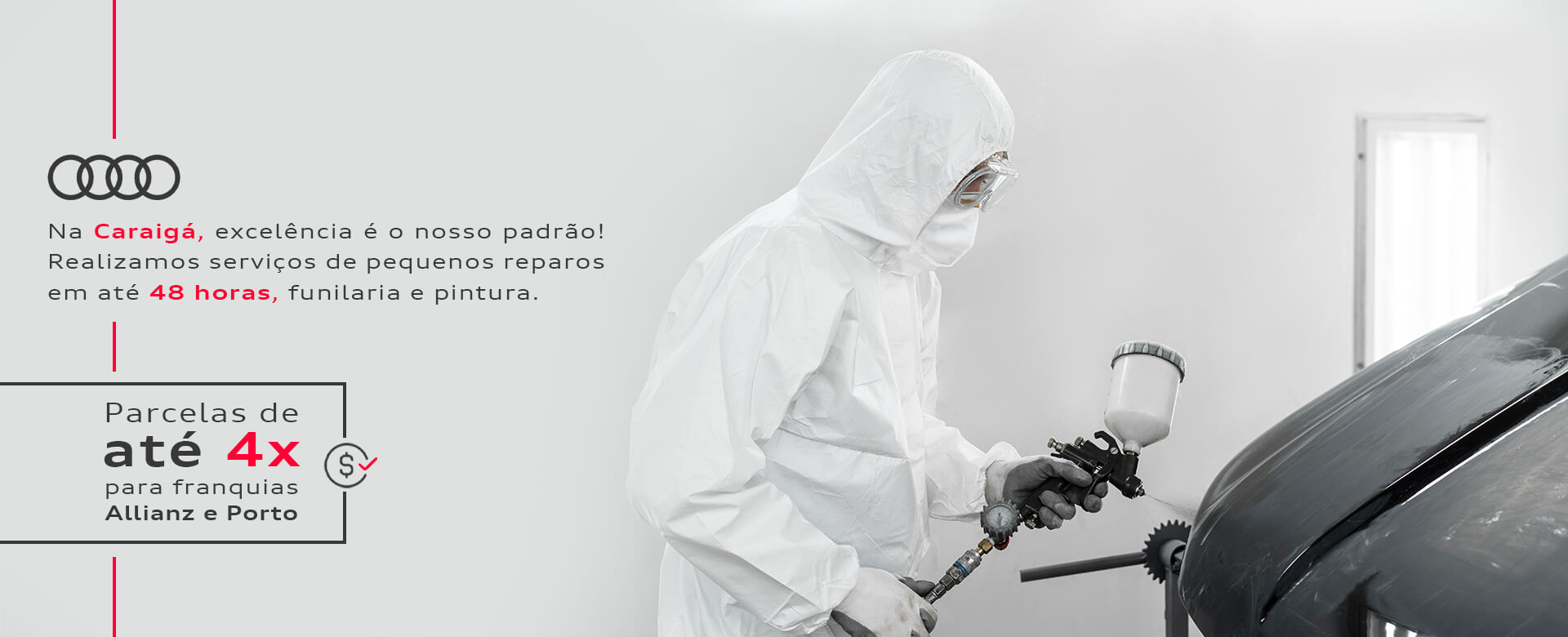 banner banner de serviços de reparos na audi caraigá