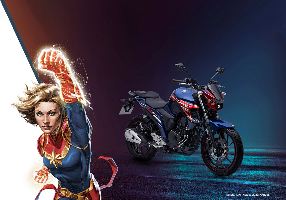 FAZER 250 CAPITÃ MARVEL