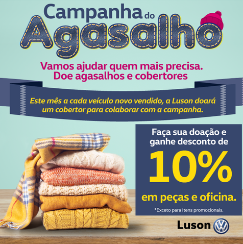 Começou a campanha do Agasalho da Luson!