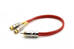  cabo rca y prime plug de metal 5mm vermelho 2f 1m svart - 0644 