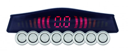  sensor de estacionamento frontal e traseiro 8 pontas grafite tech one - 2858 