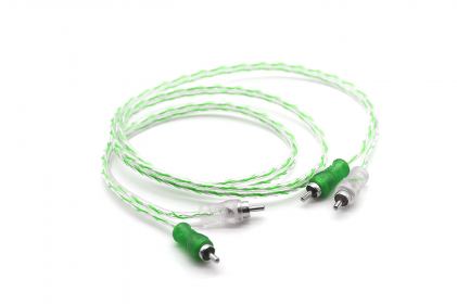  cabo rca injetado 4mm 1m verde/prata svart - 1832 