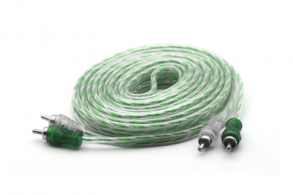  cabo rca injetado verde/prata transp 4mm 5m svart - 1833 