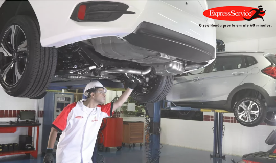 Toda a tecnologia e qualidade dos serviços Honda em  minutos.
