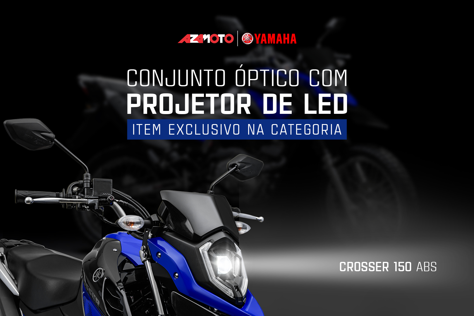 CROSSER 150: Conjunto Óptico com Projetor de Led, item exclusivo na categoria!