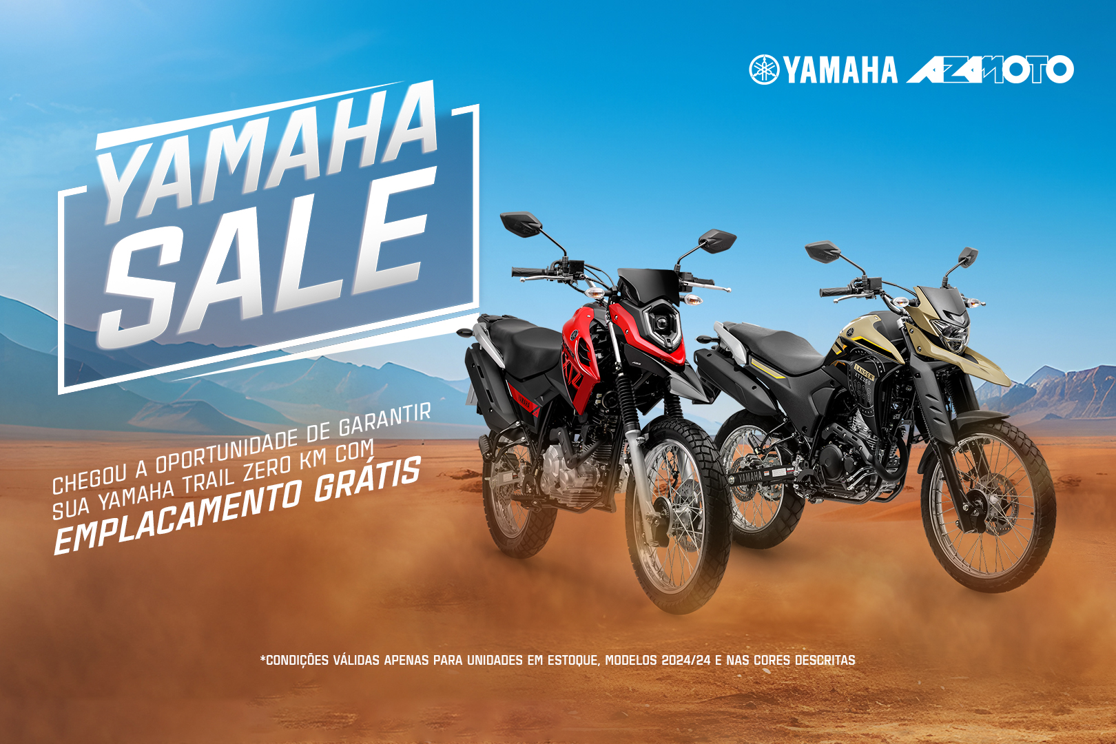 Yamaha Sale: Adquira sua Trail com Emplacamento Grátis