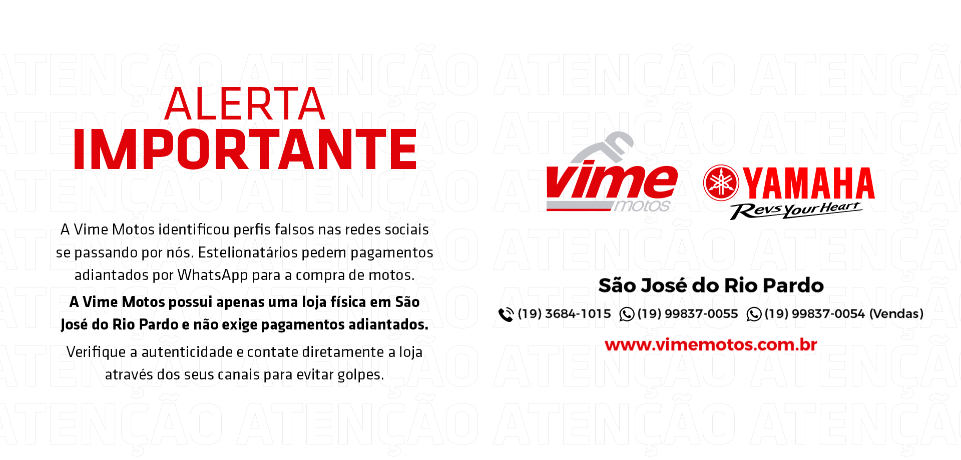 banner alerta de fraude