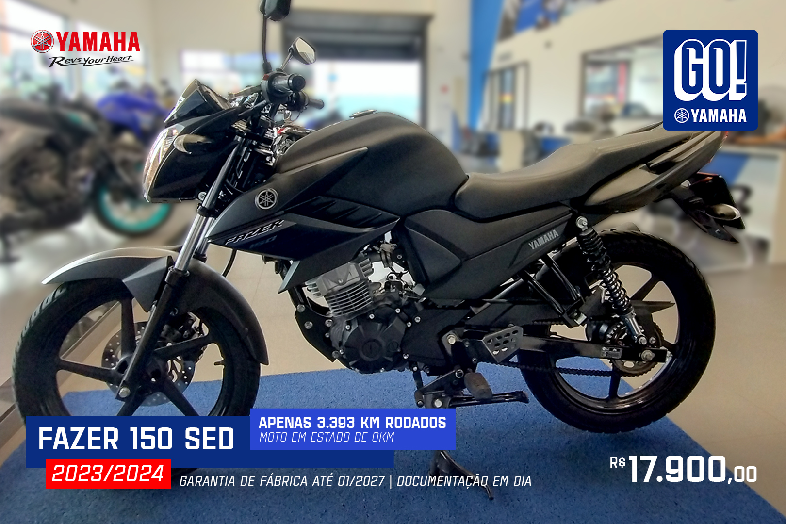 Seminovos Azamoto: FAZER 150 SED 2023/24