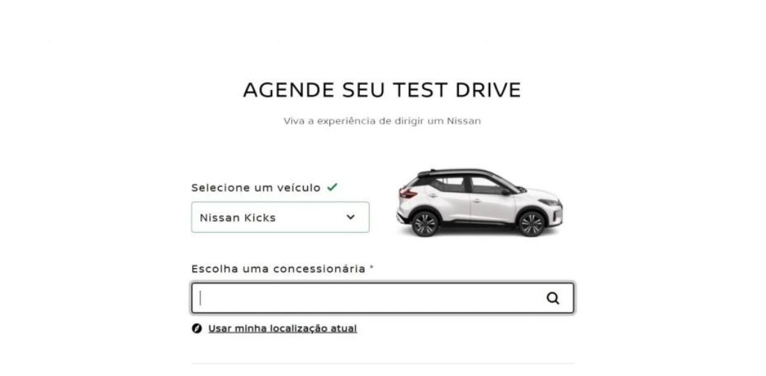 Nissan lança sistema online de agendamento de test drive