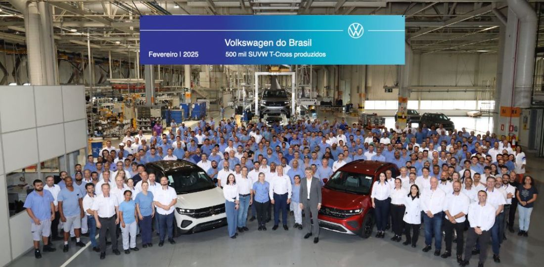 Volkswagen T-Cross chega a 500 mil unidades fabricadas no Brasil