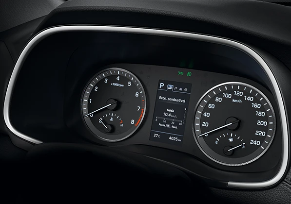 Painel de instrumentos com tela digital