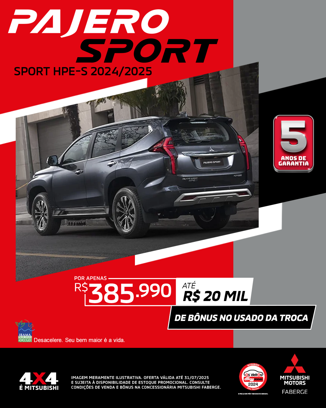 Pajero Sport Legend 2.4 4x4 Diesel Aut.