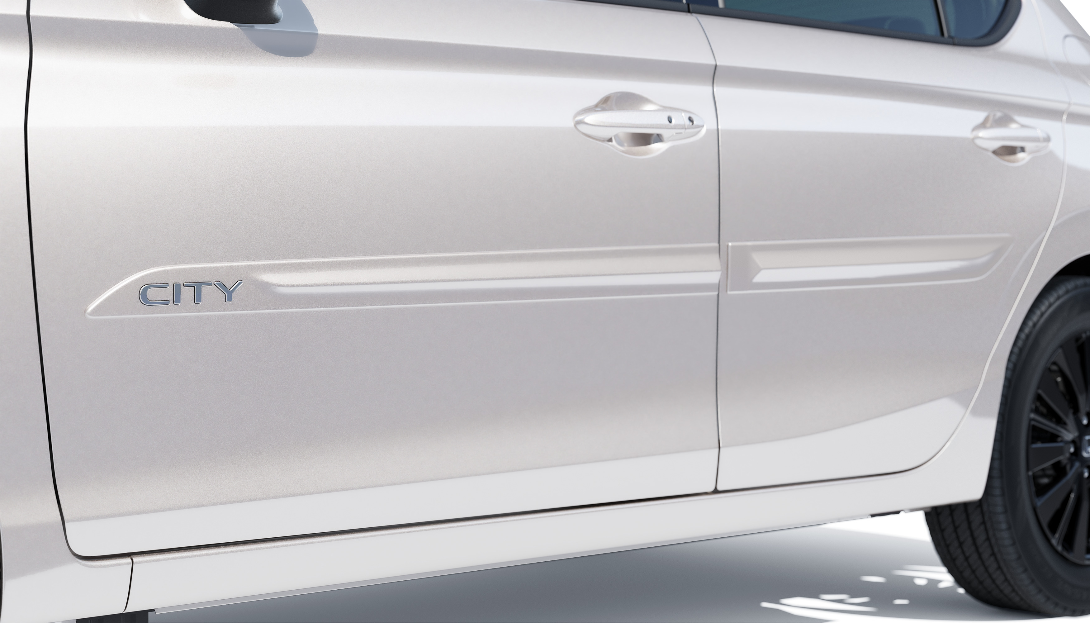 FRISO DE PORTAS COM LOGO CROMADO (CITY HATCH) - Branco topázio perolizado