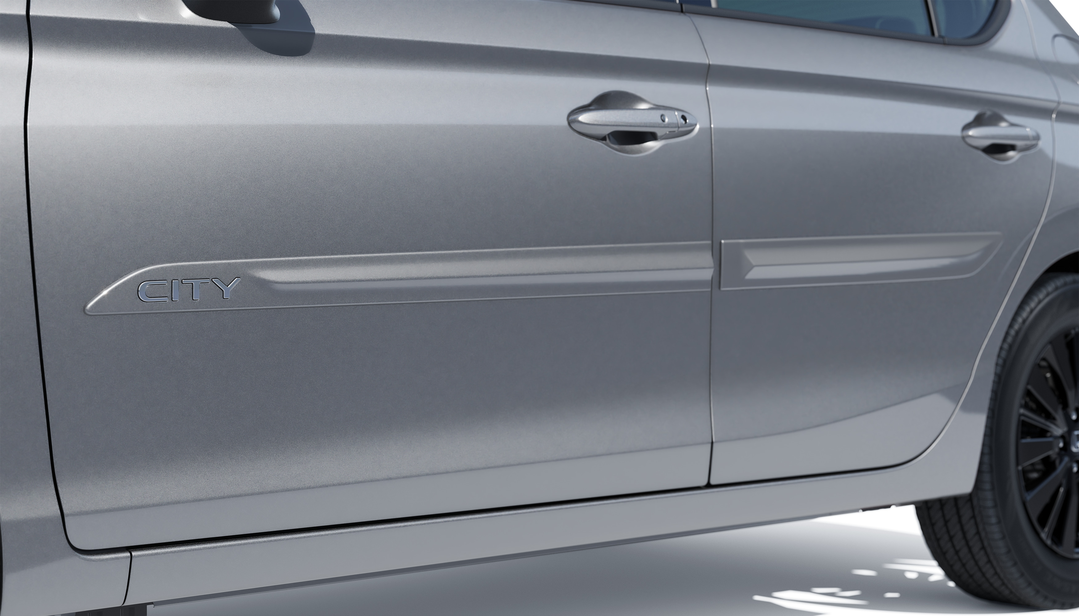 FRISO DE PORTAS COM LOGO CROMADO (CITY HATCH) - Prata platinum metálico