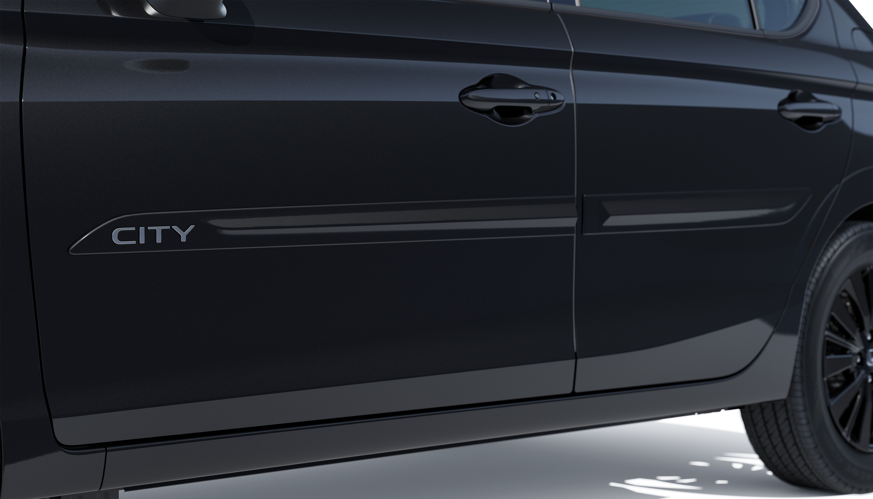 FRISO DE PORTAS COM LOGO CROMADO (CITY HATCH) - Preto cristal perolizado