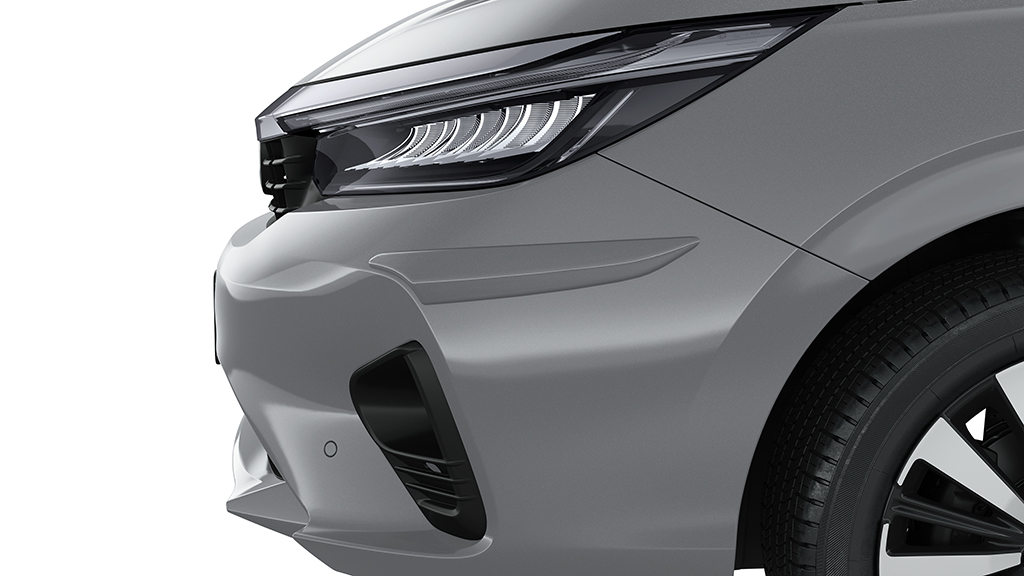 PROTETOR LATERAL DE PARA-CHOQUE FRONTAL (CITY SEDAN) - Prata platinum metálico