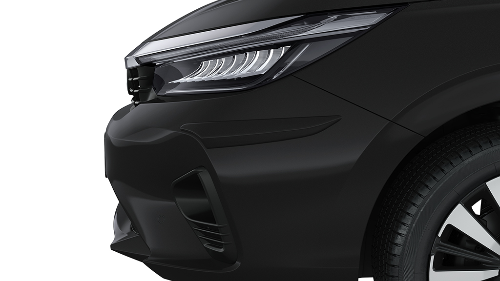 PROTETOR LATERAL DE PARA-CHOQUE FRONTAL (CITY SEDAN) - Preto cristal perolizado