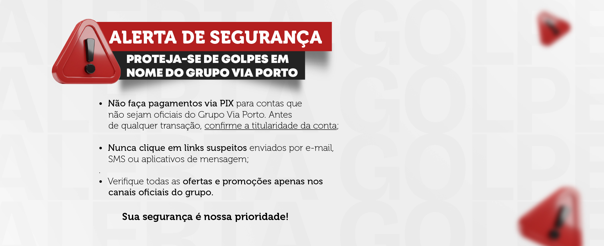 ALERTA DE SEGURANÇA