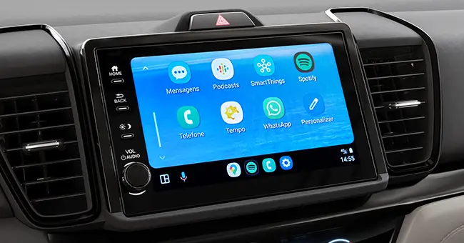 Multimídia de 8" touchscreen