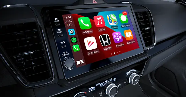 Multimídia de 8" touchscreen com interface sem fio