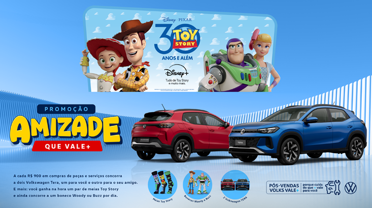 Volkswagen e Disney lançam promoção “Amizade que vale+”
