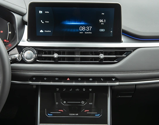 Central Multimídia 10,25" touchscreen.