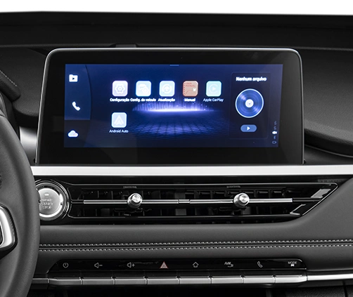 Comando de voz para inúmeras funções do veículo.