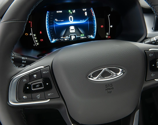 Painel digital LCD de 7” colorido com computador de bordo