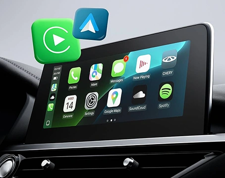 Central multimídia de 10,25” touchscreen com Android Auto, Apple Car Play sem fio