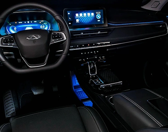 Iluminação interna em led colorido