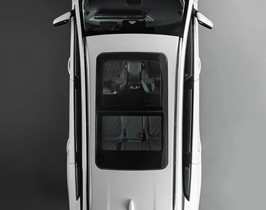 Teto solar panorâmico elétrico