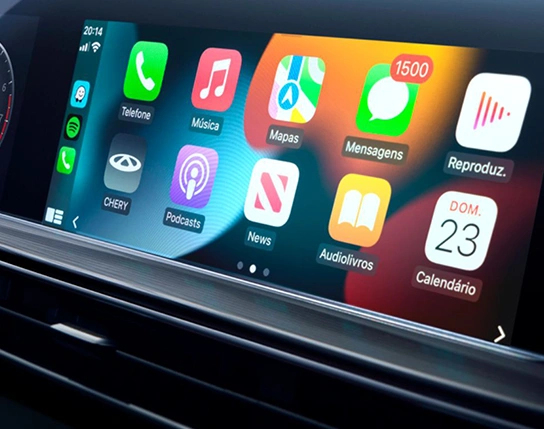 Nova central multimídia: Touchscreen.