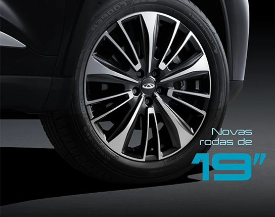 Novas Rodas de 19” com Pneus 235/50 R19.