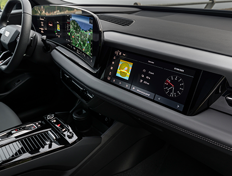 Central multimídia do Audi Q6 e-tron