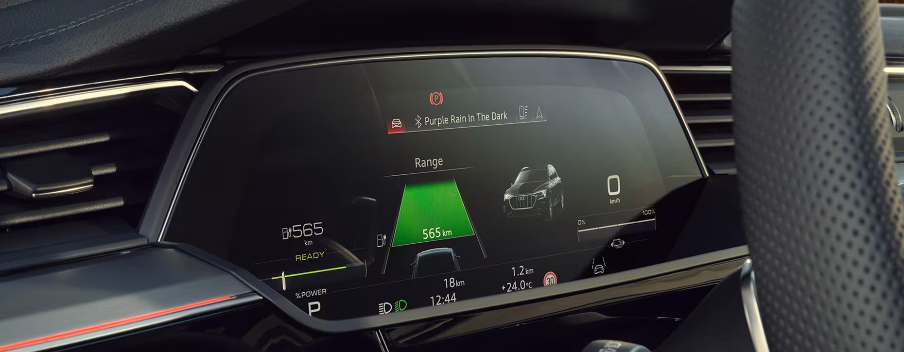 Central multimídia do Audi Q8 e-tron