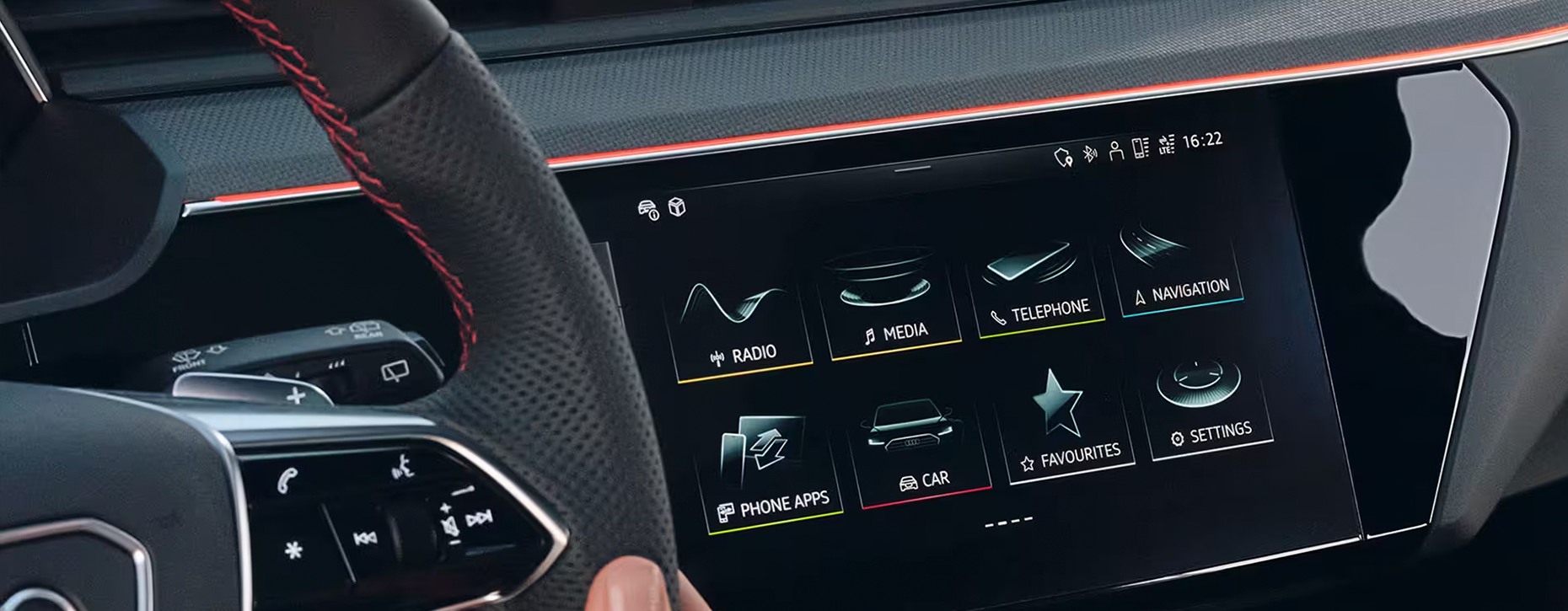 Central multimídia do Audi Q8 Sportback e-tron