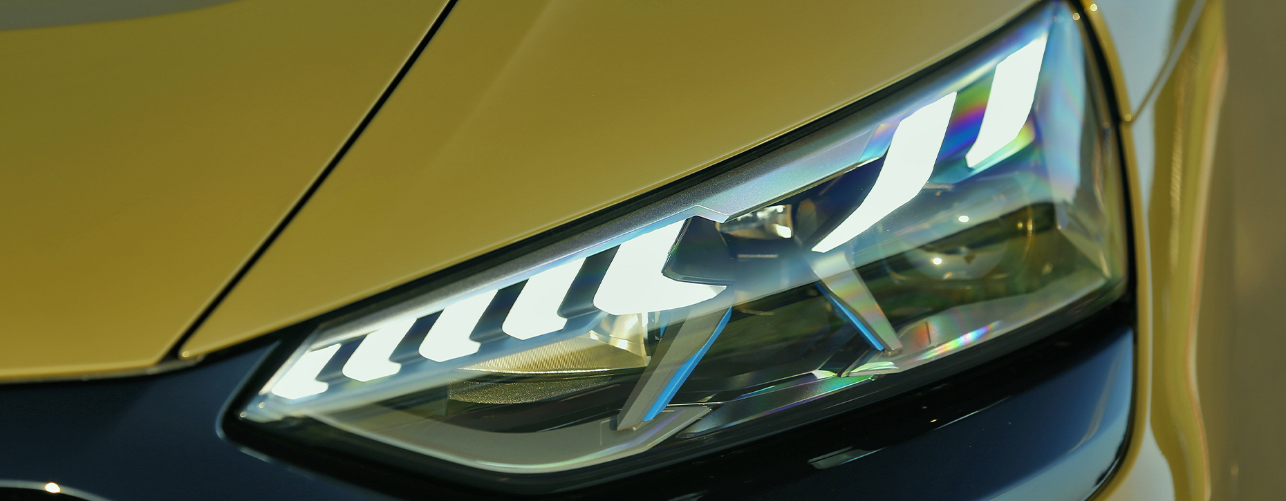 Detalhes do farol do modelo RS e-tron GT