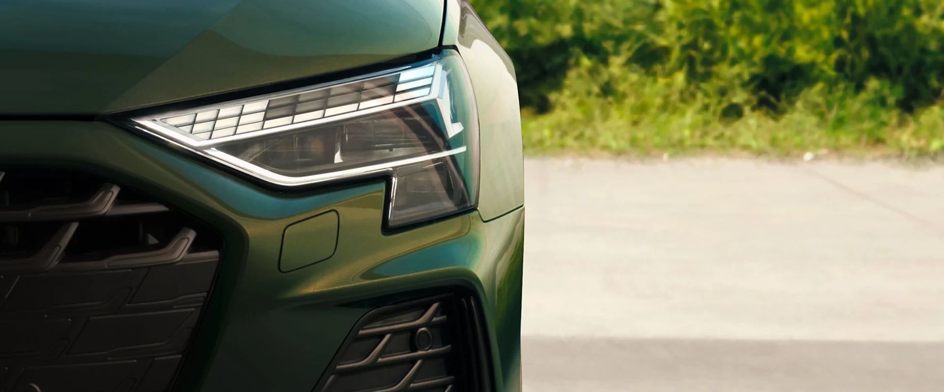 Detalhes do farol do modelo A3 Sportback