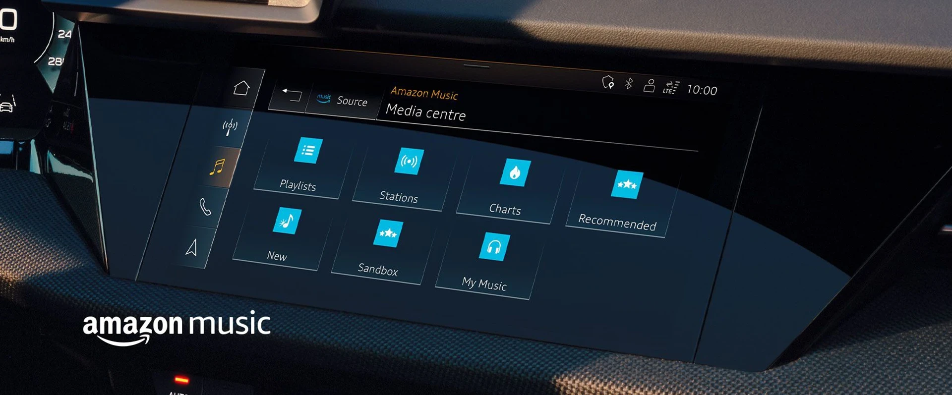 Sistema Amazon Music no Audi A3 Sportback