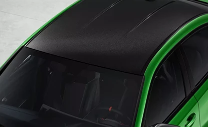 Teto de fibra de carbono.