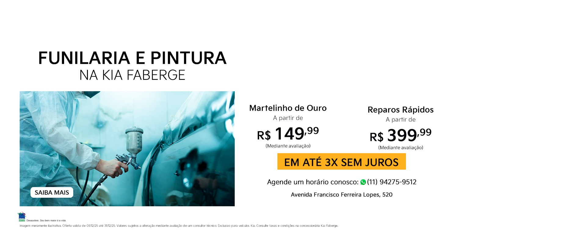 banner pós vendas - funilaria e pintura