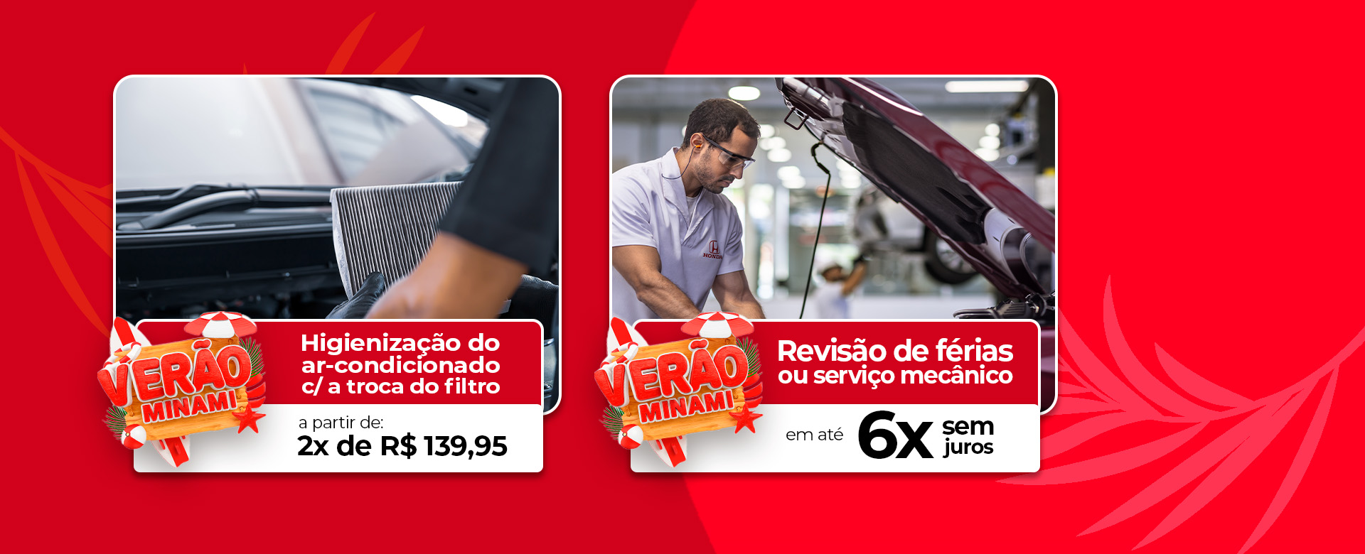 Higienização de ar, revisão de férias