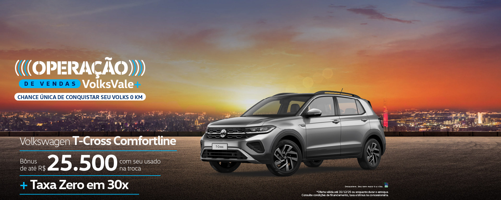 banner t-cross comfort - operação de vendas